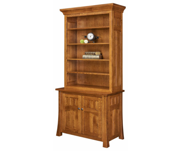 Bridgefort Mission Credenza 2 Doors Bookcase Topper