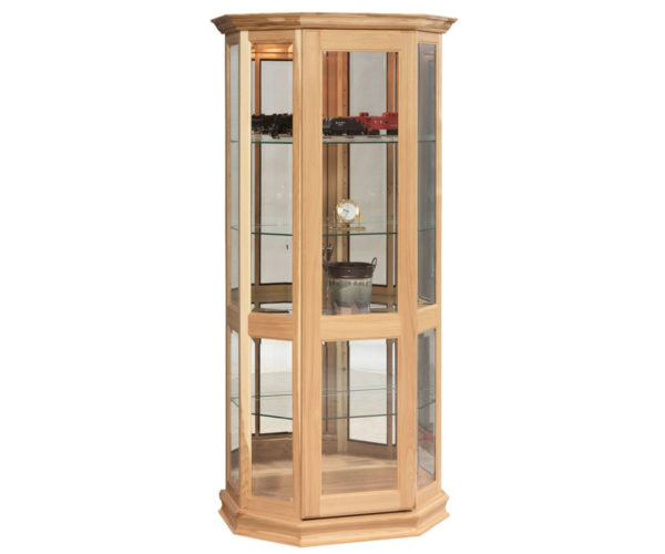 Angled Picture Frame with Sliding Door Curio