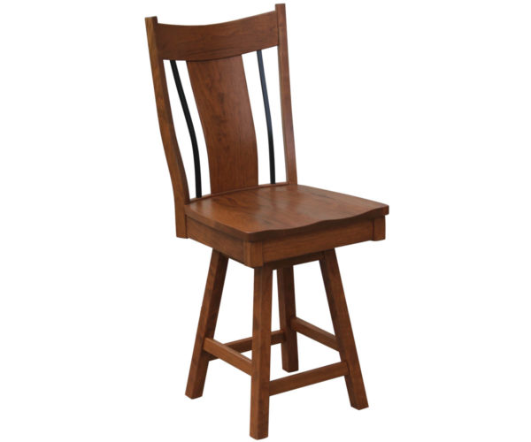 Eagle 24" Swivel Bar Chair With Wrought Iron