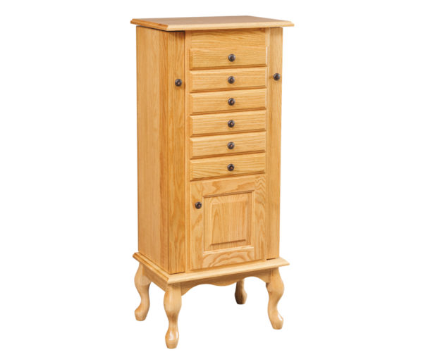 Winged Queen Anne Jewelry Armoire