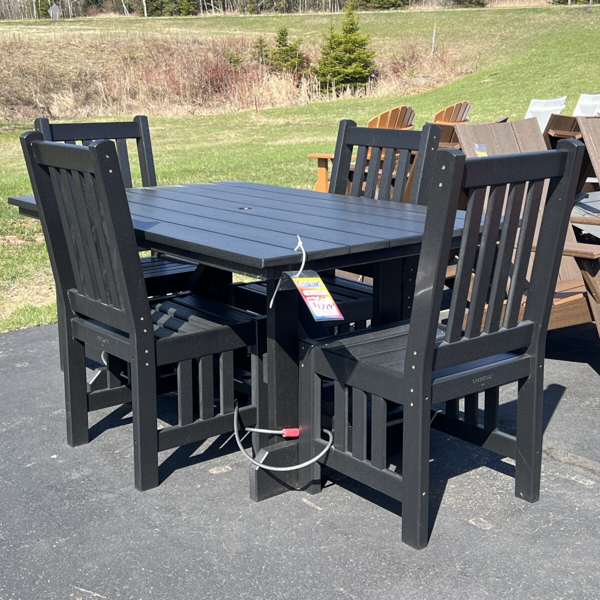 5' Table with 4 Mission Chairs Set