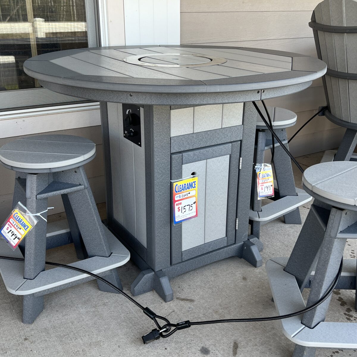 48" Counter Fire Pit Table